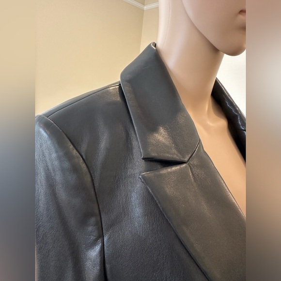 NWT RARE Authentic Streetwear Edgy Tailored Alice + Olivia Faux Leather Jacket - Picture 13 of 13